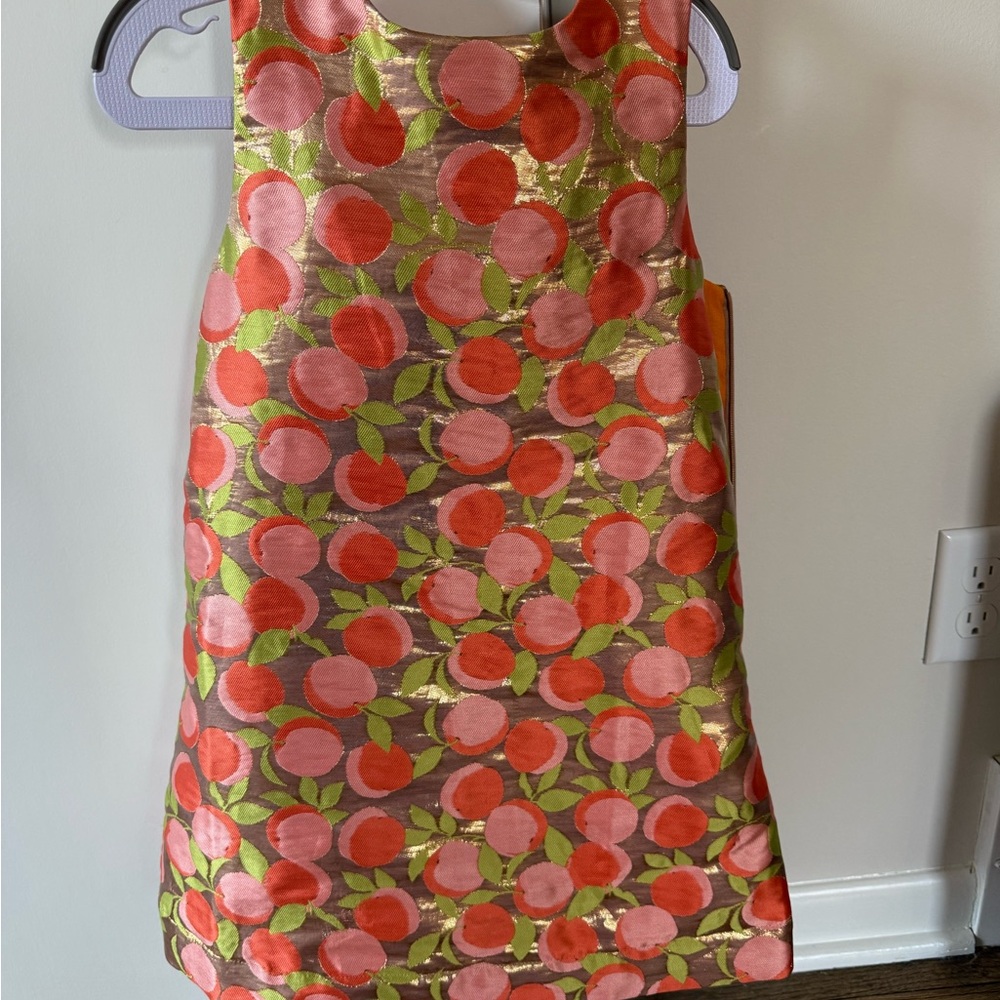 Mini Boden Pink and Gold Floral Dress